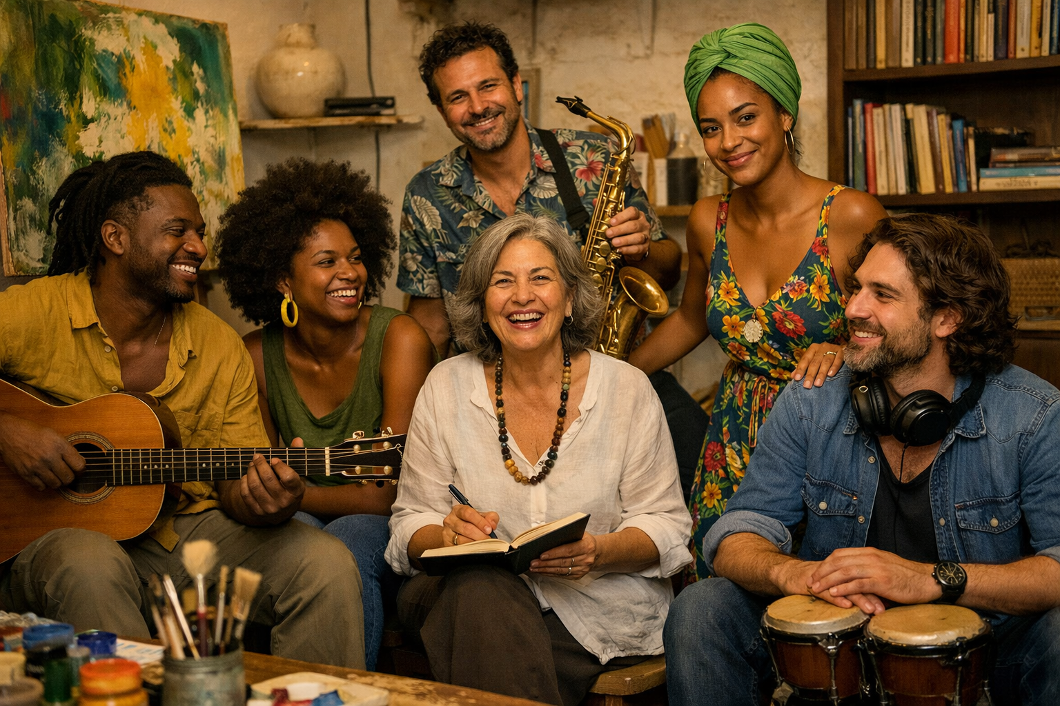 Artistas brasileiros de diferentes áreas culturais