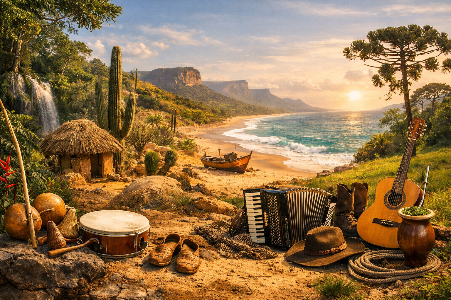 Diversidade cultural e geográfica das regiões do Brasil
