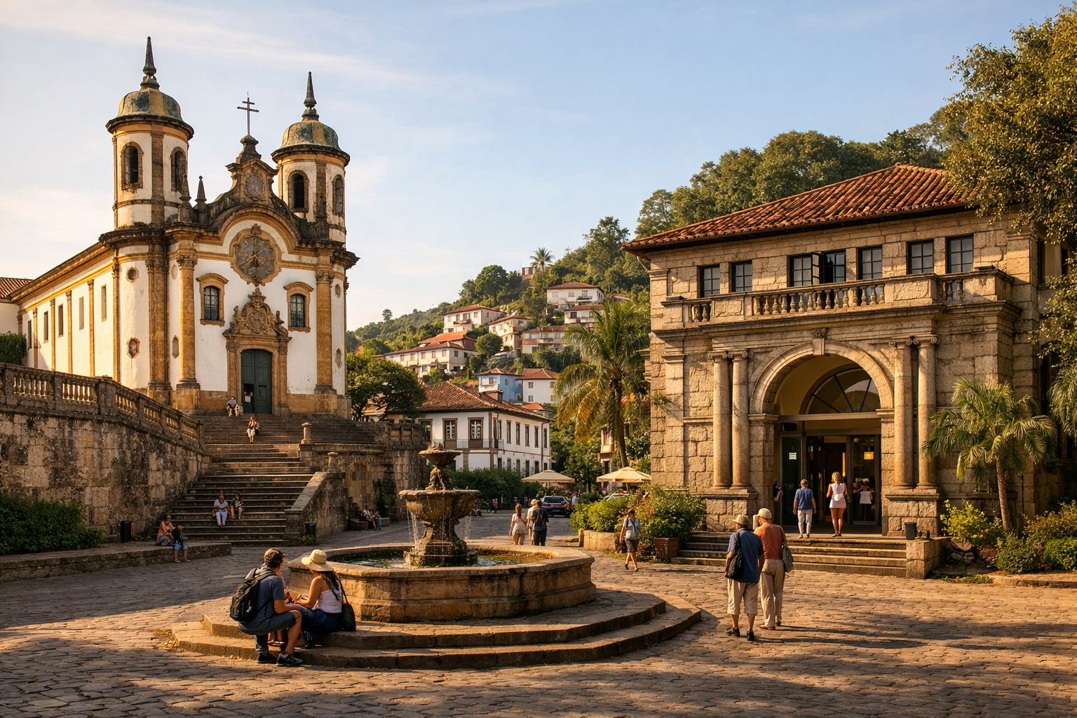 Destino cultural com arquitetura histórica no Brasil