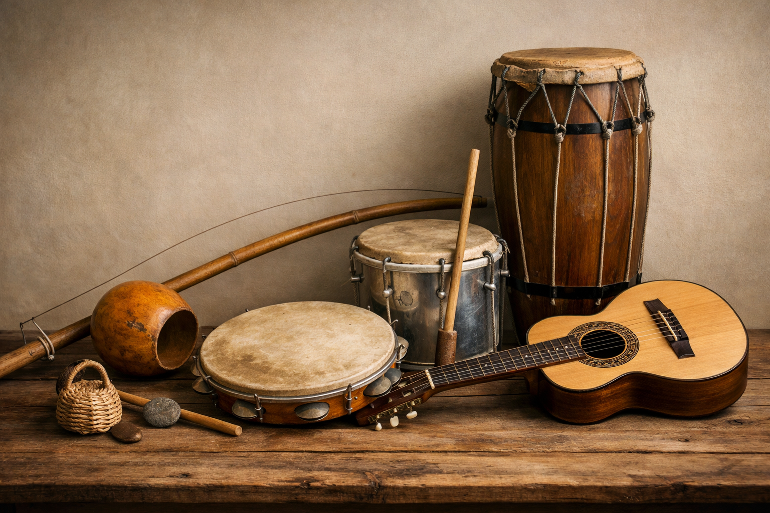 Instrumentos musicais brasileiros em composição editorial